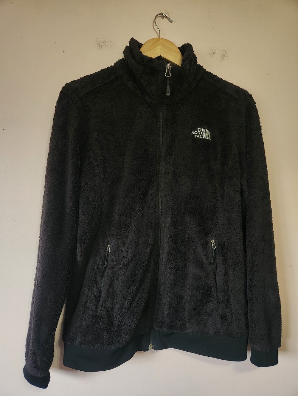 The North Face Black Osito High Pile Plush Fleece Full Zip Jacket Womens M C845